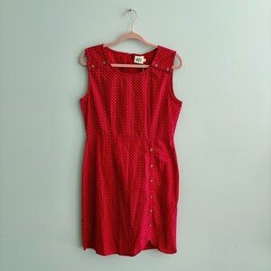 Mata Traders Red Dress with Buttons